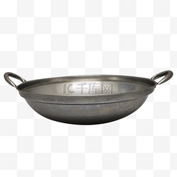 厨房金属图片_银色的铁锅