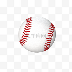 棒球运动图片_C4D仿真白色棒球