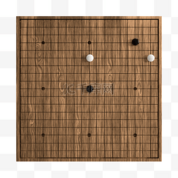 蓝底白字图片_C4D围棋棋盘复古风