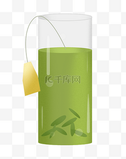 茶叶包图片_一杯香浓茶水插画