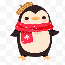 腾讯企鹅企鹅图片_戴围巾的企鹅
