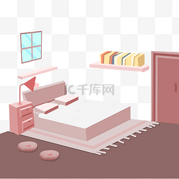 书架床图片_房间卧室床家具