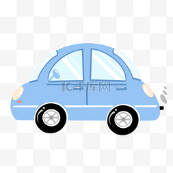 蓝色车辆图片_卡通小汽车蓝色