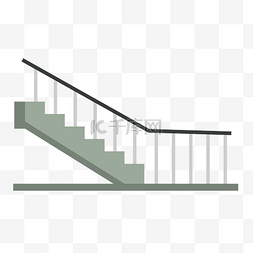 灰色长长的楼梯插图