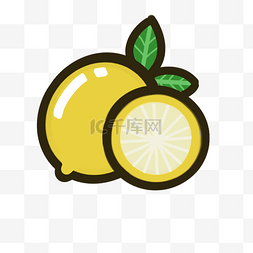 清新水果柠檬图片_夏天柠檬手绘可爱清新免抠素材