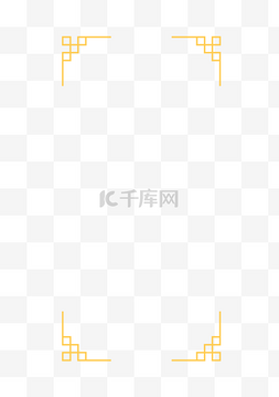 边框中边框图片_春节金色中国风边框