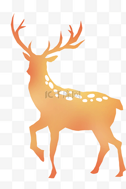 圣诞银色小鹿图片_小鹿动物