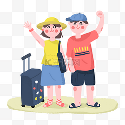 旅游人物出游夏日假期旅行