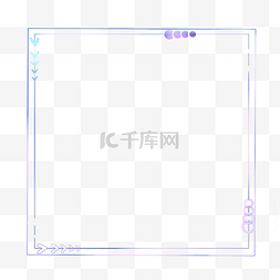 蓝色箭头科技图片_正方形简约边框