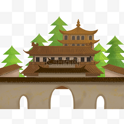 建筑物古风图片_古风寺庙建筑