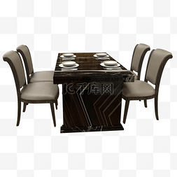 黑色大理石餐桌