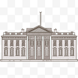 棕线白宫建筑白宫