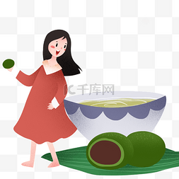 清明节食物的插画