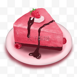 草莓味巧克力图片_草莓味巧克力涂层三角小蛋糕