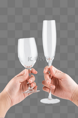 香槟高脚杯图片_手举玻璃杯
