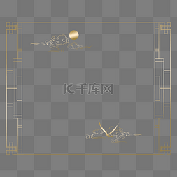 中国云彩元素图片_中国风边框古风云彩