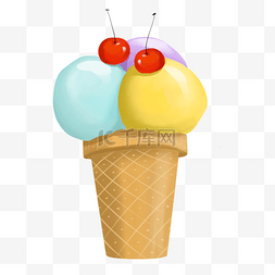 夏季冷饮水果冰淇淋