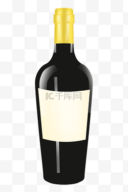 玻璃酒瓶图片_ 红葡萄酒 