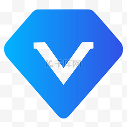 vip图片_渐变蓝色金融理财保险VIP图标