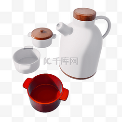 精致茶具图片_立体茶具png图