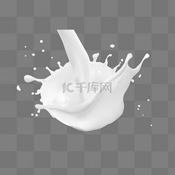 牛奶喷溅图片_白色牛奶喷溅