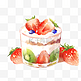 清新草莓酸奶水果杯