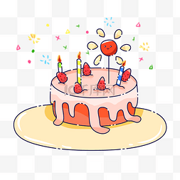 生日蛋糕红色蜡烛图片_生日蛋糕装饰