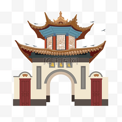 云南中式地标建筑