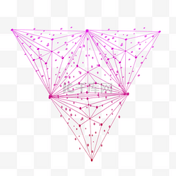 紫色扁平渐变线性不规则三角形菱