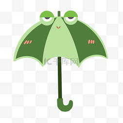 青蛙儿童图片_绿色青蛙雨伞
