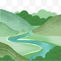 长江的正源图片_小河小溪流水