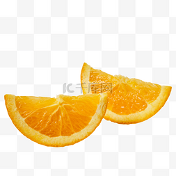 橙子抠图图片_两股切开的橙子免抠图