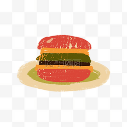 餐点盘子图片_一个美味的汉堡