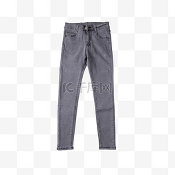 灰色质感牛仔裤元素