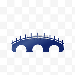 蓝色石桥拱桥