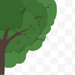 卡通绿色大树下载