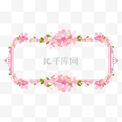 中国风园形边框图片_矢量樱花边框