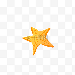 五角星摆件图片_黄色的海星免抠图