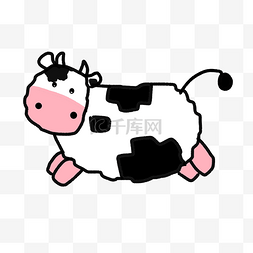 奶牛简单卡通免抠图