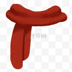 欧美风围巾图片_红色围巾
