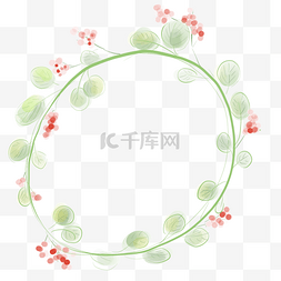淡彩植物花卉文字框