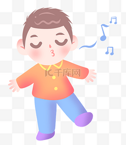 吹卷口哨图片_音乐吹口哨的插画