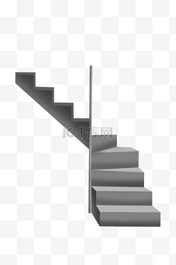 攀爬类植物图片_灰色立体楼梯 
