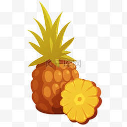 一个卡通菠萝水果