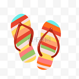 夏季沙滩拖鞋图片_彩色沙滩拖鞋
