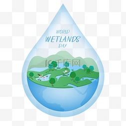 湖荡湿地图片_world wetlands day水滴与湿地