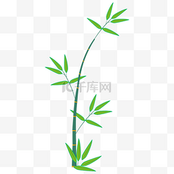 手绘风竹子图片_中国风手绘扁平竹节图案