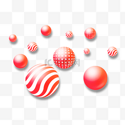 红色立体圆球