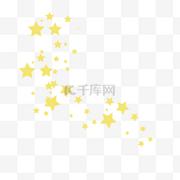 黄色五角星粒子漂浮