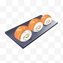 手绘日本培根寿司